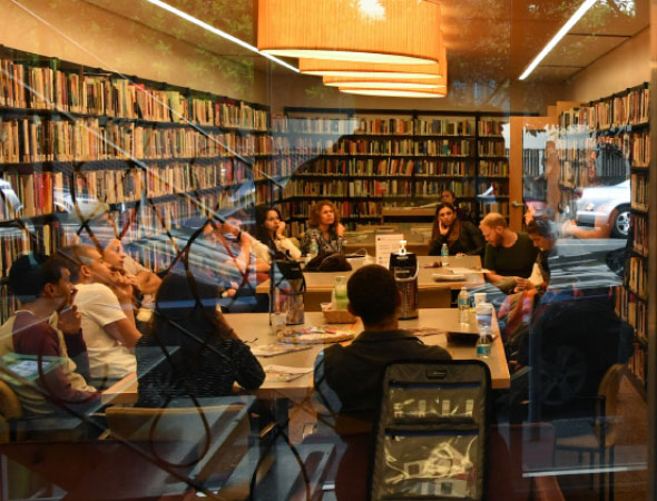 Seminar in the library of a Holocaust Museum